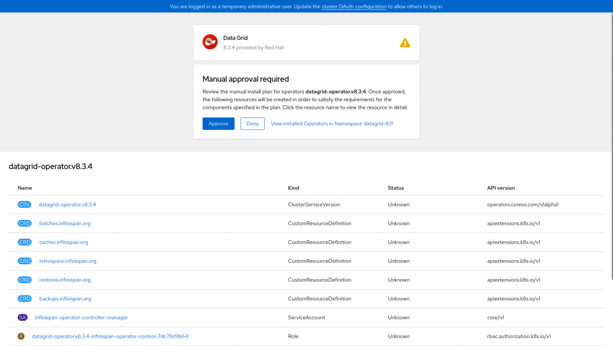 Manual operator installation