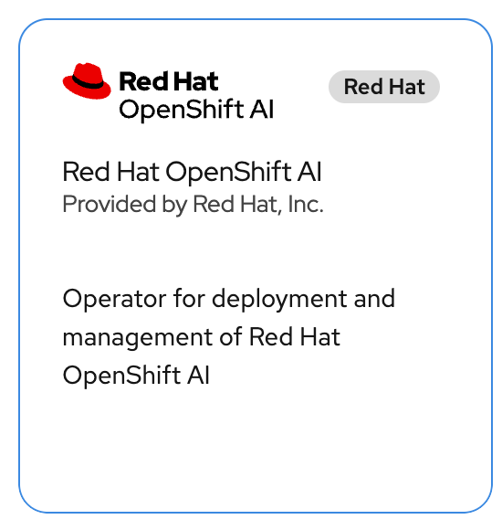 Red Hat OpenShift AI tile