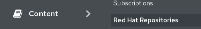 Content > Red Hat Repositories